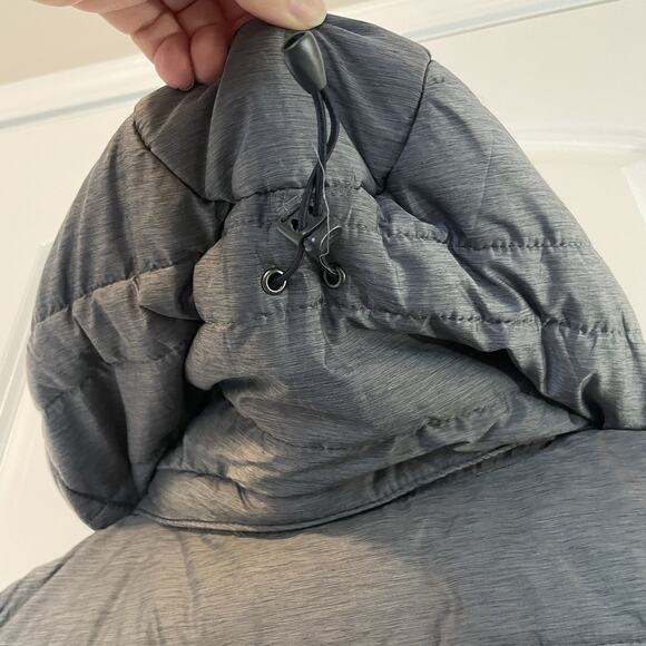 Tangerine Hooded Puffer Vest Women's Size XL Gray Full Zip Ski Snow Gorp Sporty - Picture 8 of 10